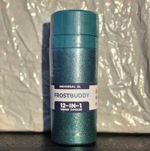 FrostBuddy Teal Glitter Drink Cooler